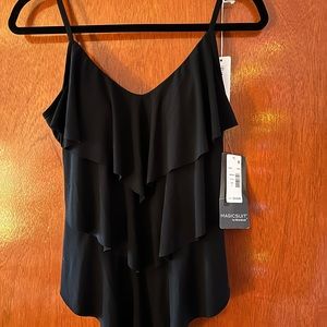 Miraclesuit top size 8 black new with tags